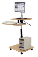 Luxor Pneumatic Adjustable Multi Media Cart